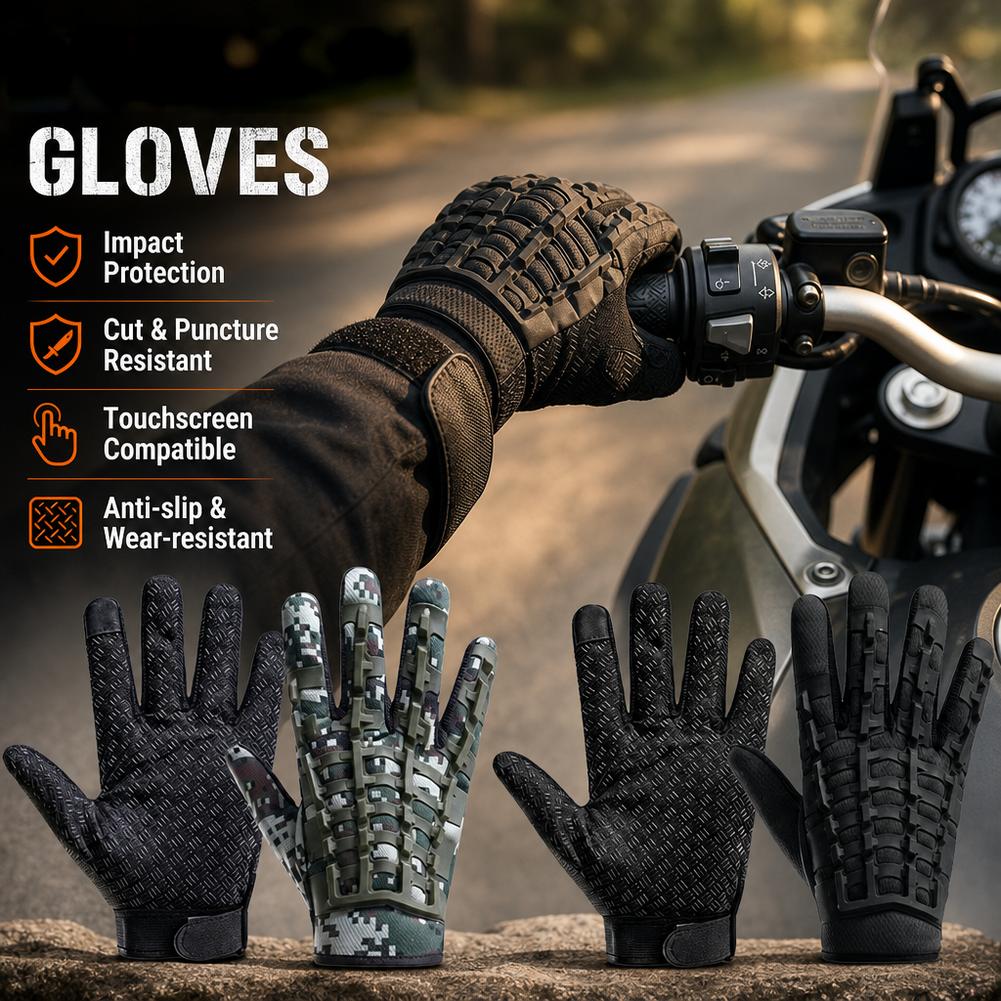 Work Glove Impact - Gants tactiques pour moto avec écran