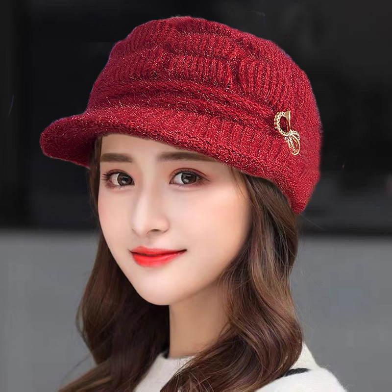 Wool Glove Lined - Chapeau chaud d'hiver tricoté, casquette décontractée