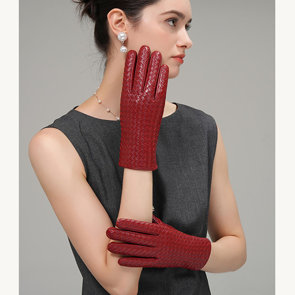 Wool Glove Lined - Gants d'hiver pour femmes en cuir