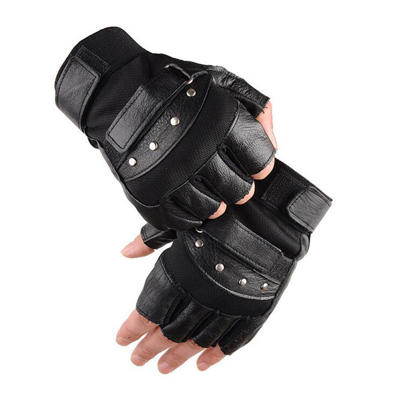 Workout Glove Gym - Gants de fitness demi-doigt en cuir