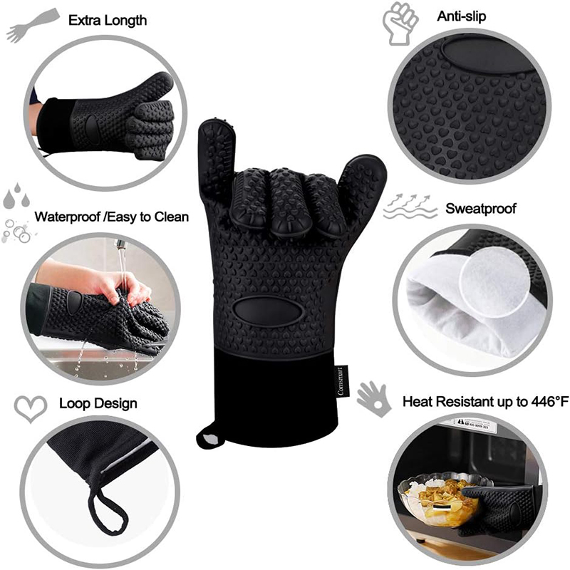 Gants de four en Silicone, lon - Oven Mitt Silicone avis et prix