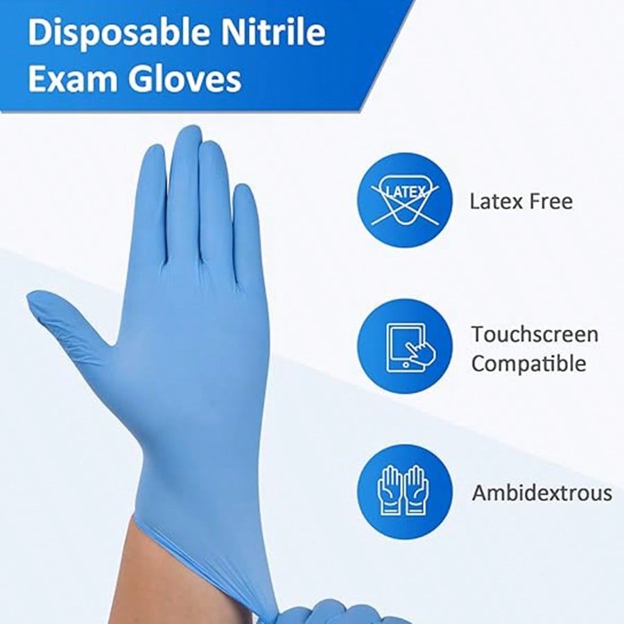 100 gants jetables en nitrile  - Rubber Glove Cleaning avis et prix