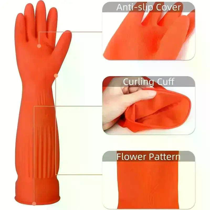 Gants de vaisselle longs en ca - Rubber Glove Cleaning avis et prix